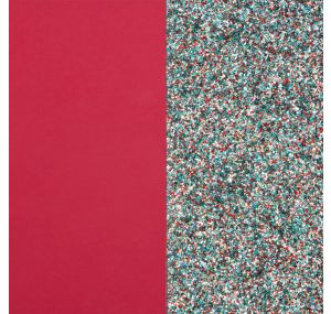 Les Georgettes - Cuir 40Mm Framboise Soft Paillettes Multicolores 