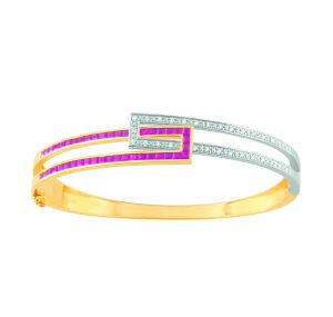 Bracelet rubis diamant 0.24ct GH-SI en orb