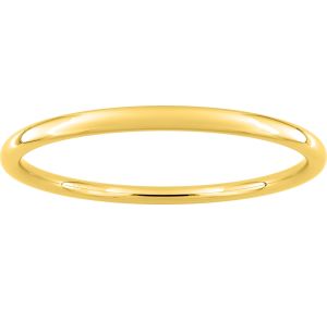 Bracelet rigide fil rond acier doré 