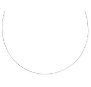 Collier Or Gris Omega Ronde 0.8 Mm