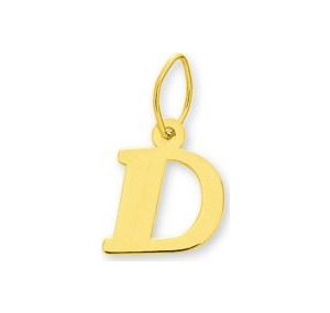 Pendentif lettre D or jaune