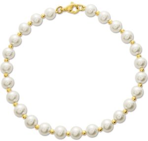 Bracelet perle+boule or QUAL.COM