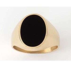 Chevaliere Onyx Or